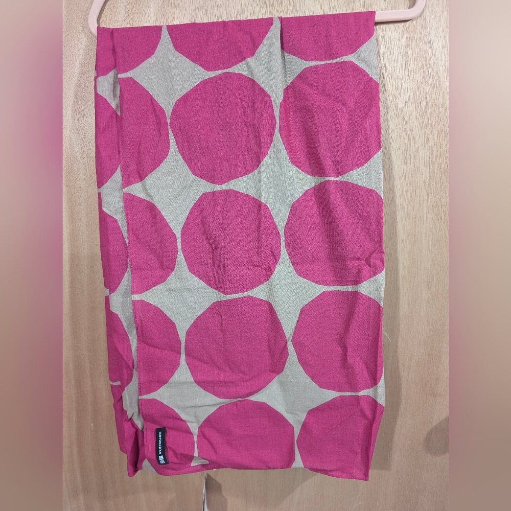 Marimekko Pink and Cream Circle Pencil Skirt